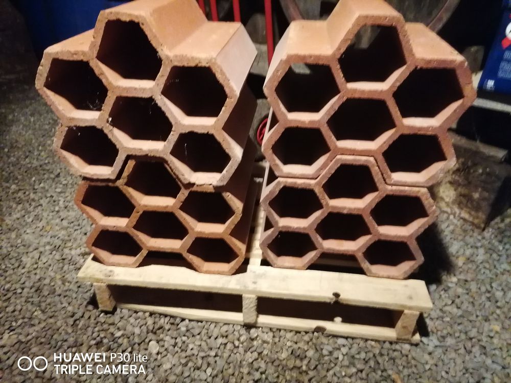Casiers d'occasion pour 6 bouteilles en terre cuite (une vin Bricolage