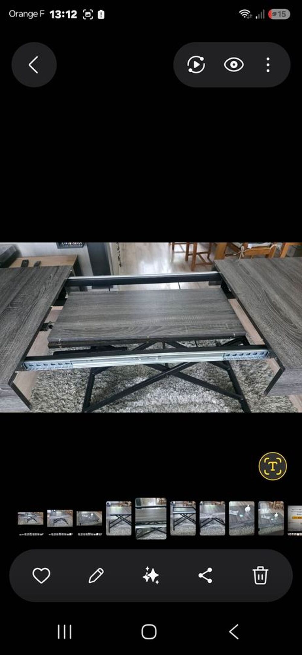 Table relevable Sundance bois vintage Meubles