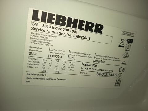 Congélateur tiroirs Liebherr Saint-Pée-sur-Nivelle (64)