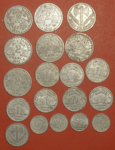 Lot de 19 pi�ces Bazor Etat Fran�ais.
20 Montreuil (93)