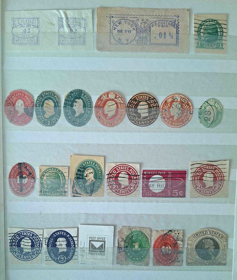 S&eacute;rie de timbres de collection des &Eacute;tats-Unis bis 
