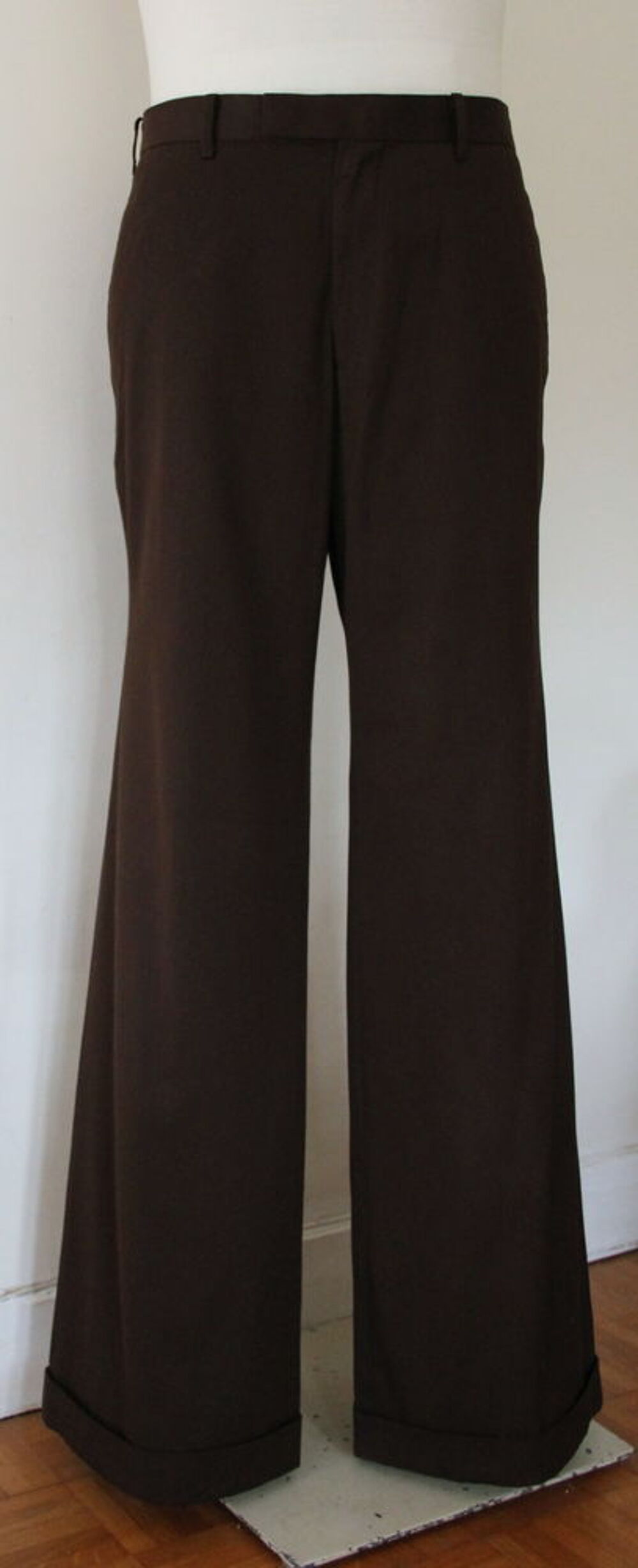 Pantalon large chocolat YOHJI YAMAMOTO T.5 Vêtements