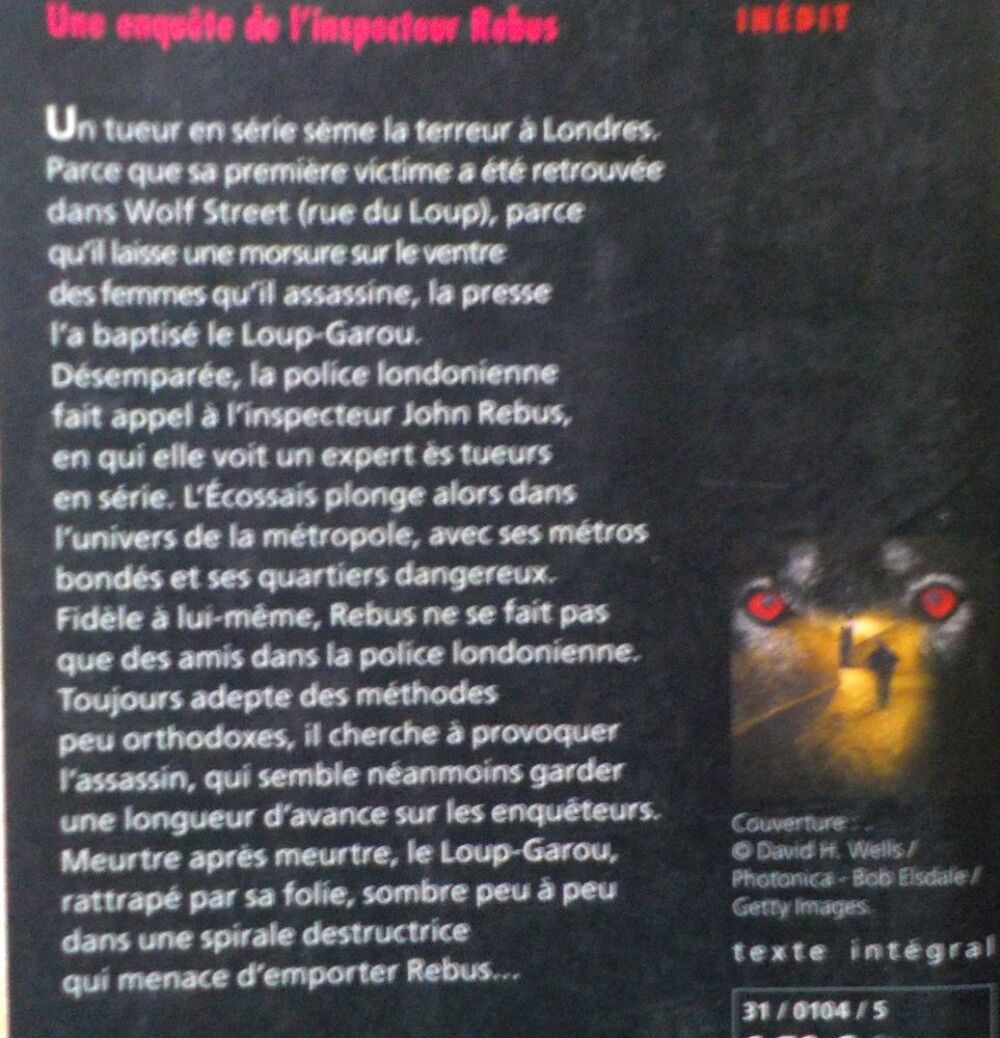REBUS ET LE LOUP-GAROU DE LONDRES de Ian RANKIN Ed. Poche Livres et BD