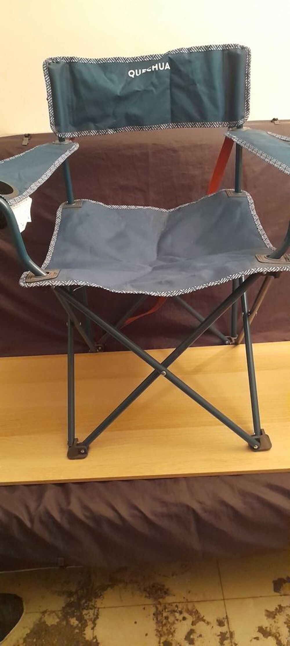 Chaise camping pliable avec porte boisson Jardin