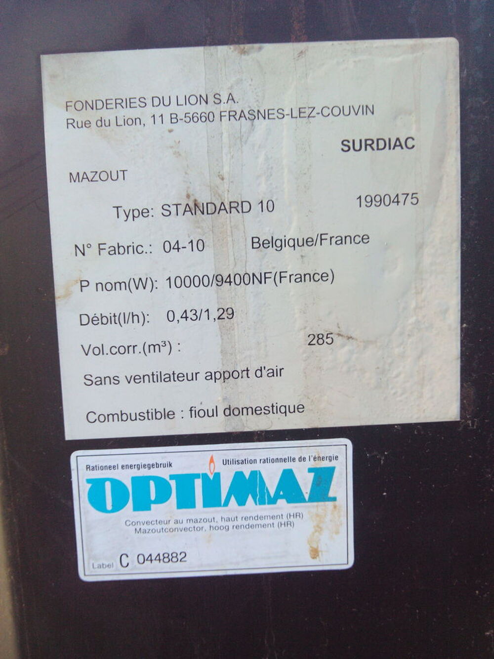  Po&ecirc;le &agrave; mazout SURDIAC
Meubles