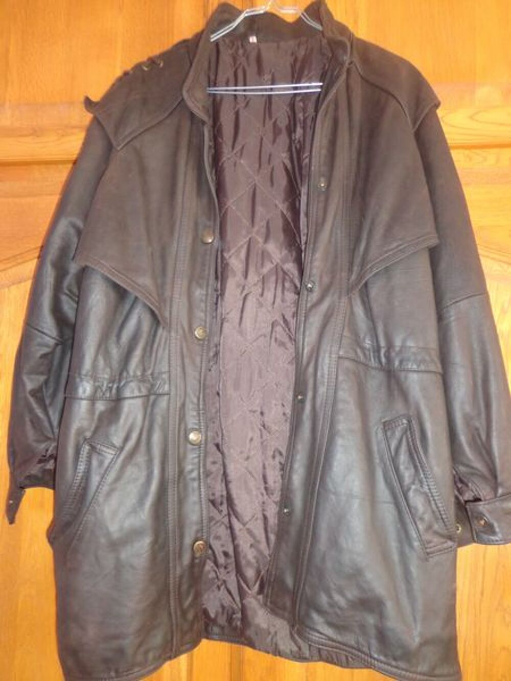 Blouson cuir fa&ccedil;on &quot;country&quot; Vtements