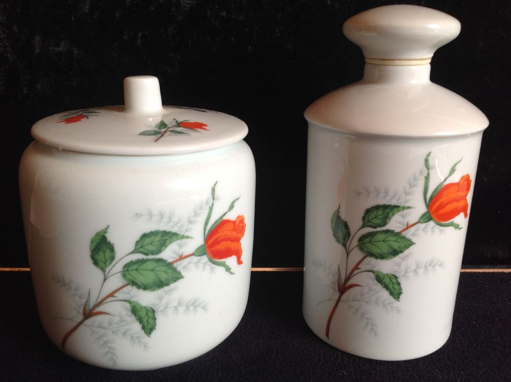 POT &amp; FLACON PORCELAINE de LIMOGES GOUMOT LABESSE Envoi Poss Décoration