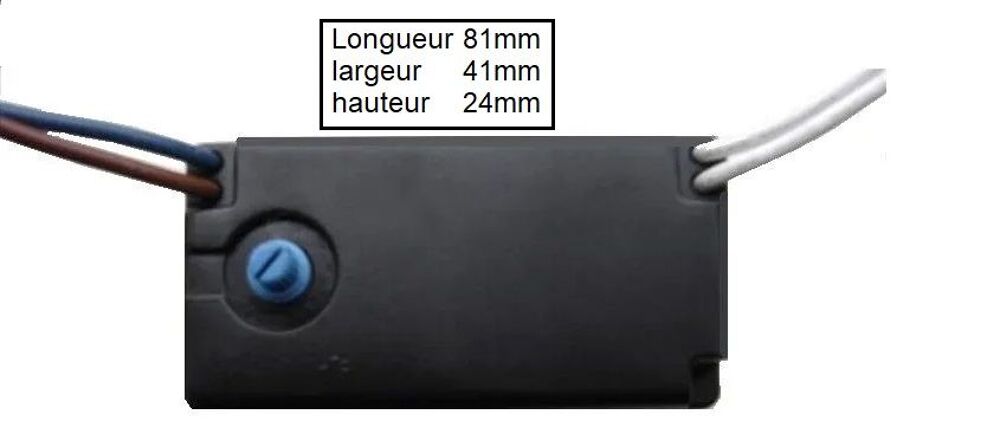 Transformateur &eacute;lectrique 220V/11.4V avec bouton bleu Bricolage