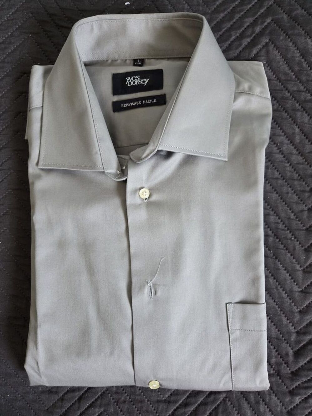 Chemise Yves Dorsey gris clair taille 41?42 neuve Vêtements