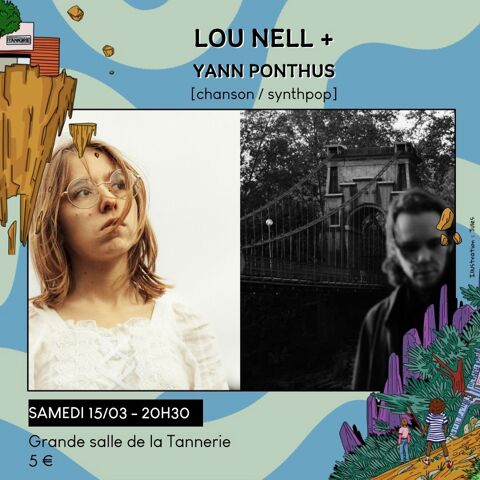 2 places concert LOU NELL + YANN PONTHUS ce soir  20h30 1 Bourg-en-Bresse (01)