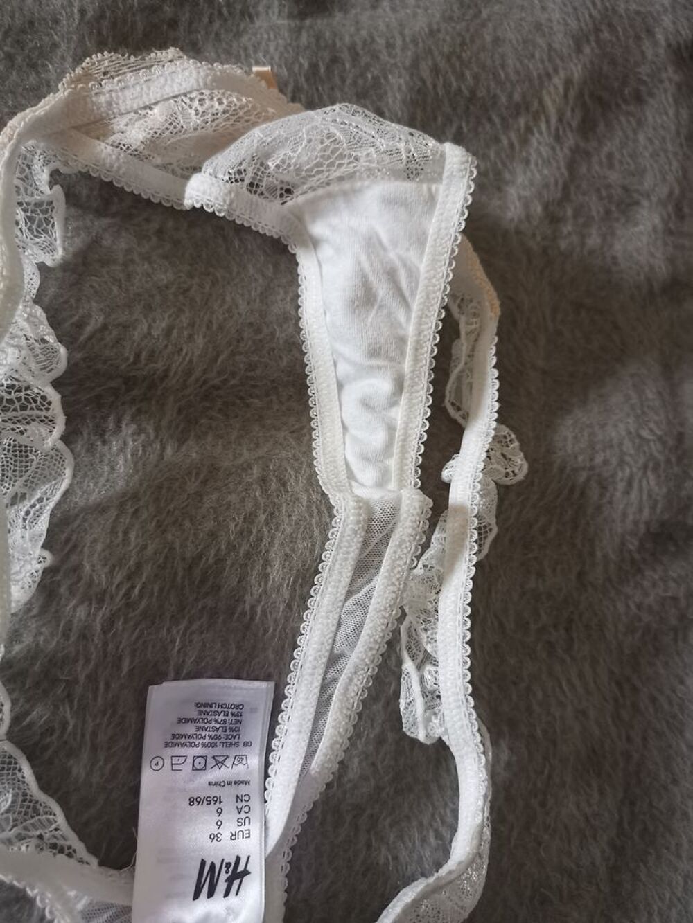 String blanc beige H Vêtements