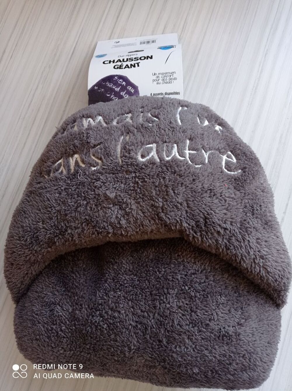 Chausson g&eacute;ant
Décoration