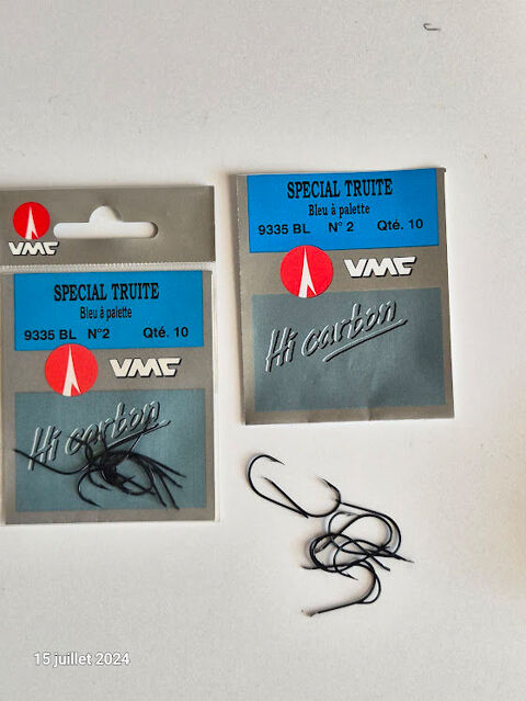 Lot de  20 hameons truite National 9335 VMC, T 2 et 4 3 Saumur (49)