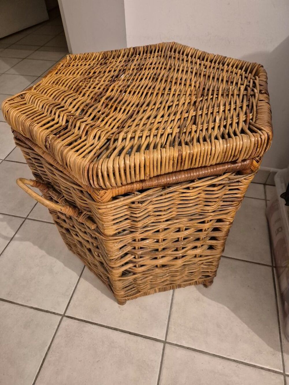 Panier rangement osier Meubles