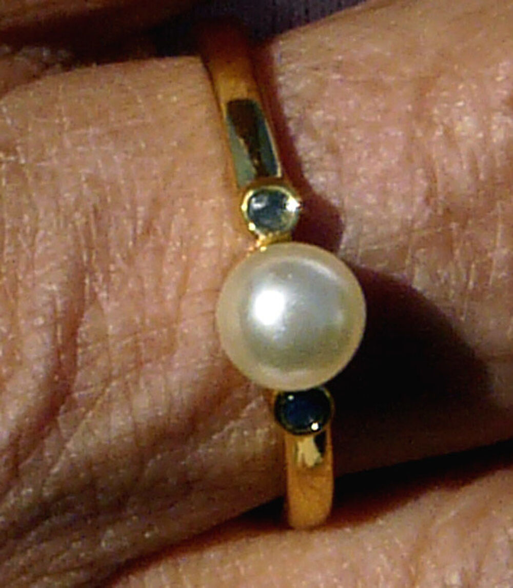 Lot de 3 Bagues: 1 Perle blanche + 2 Bagues pierres- Vintage Bijoux et montres