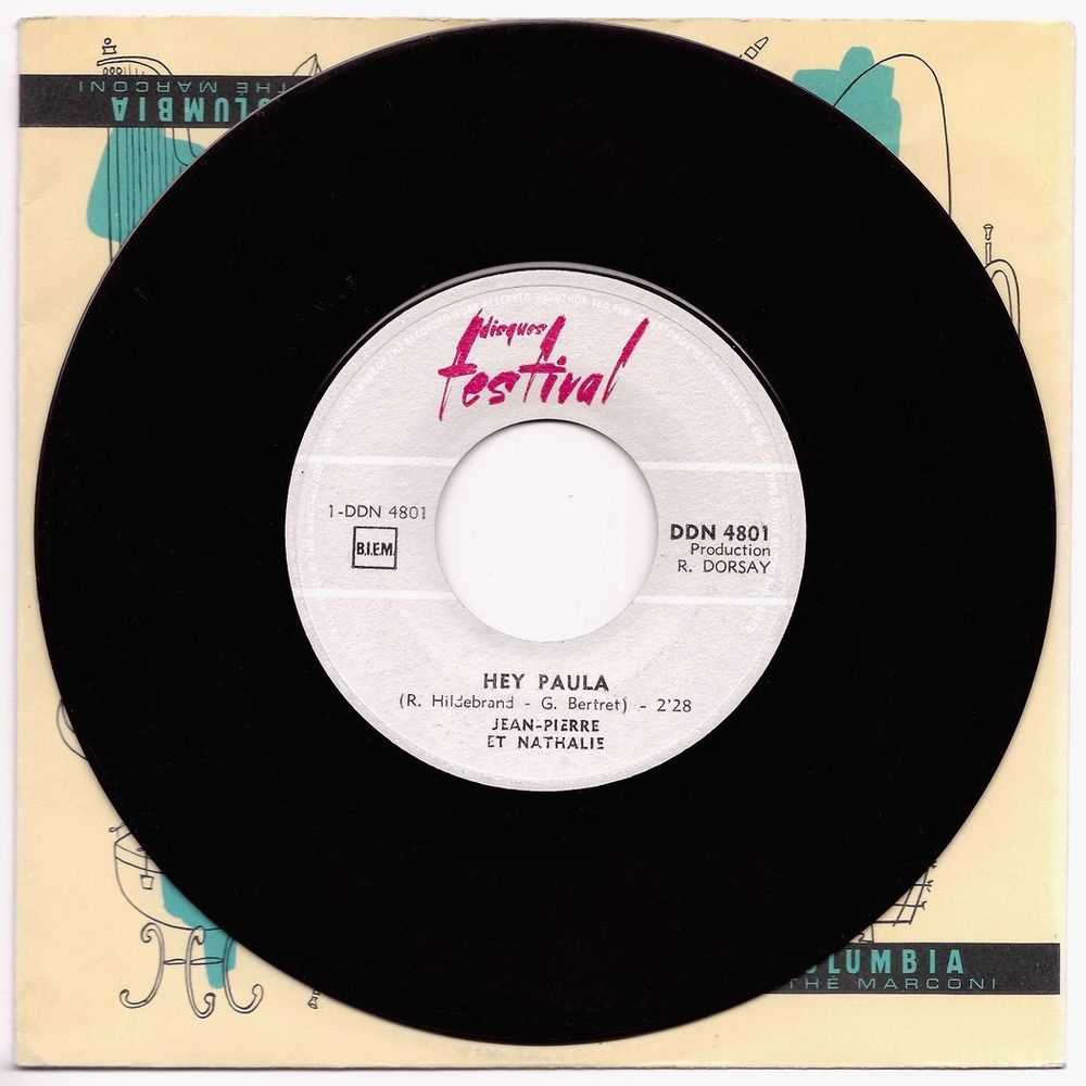 JEAN-PIERRE ET NATHALIE -45t JUKE-BOX- HEY PAULA -Fr.BIEM 63 CD et vinyles