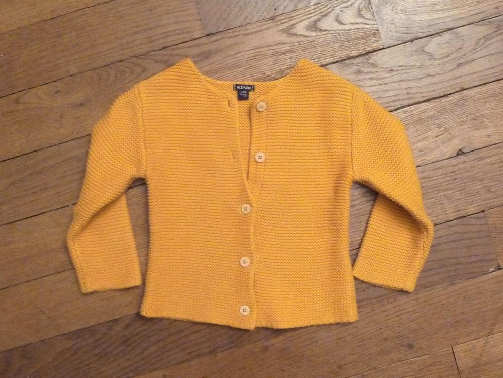Gilet en Coton Jaune Moutarde- Taille 24 mois= 83cm- Kiabi Vêtements enfants