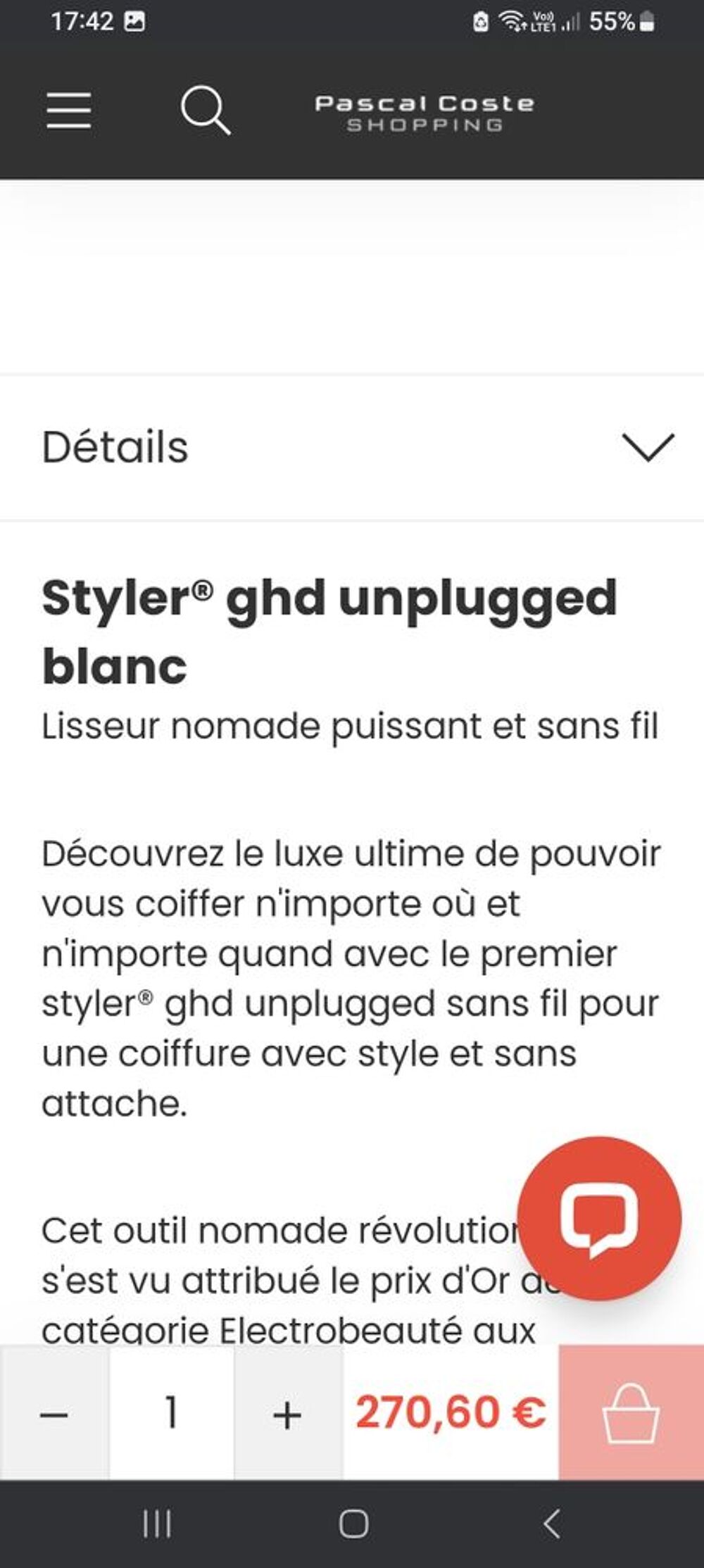 LISSEUR ghd ha&iuml;r nomade blanc Electromnager