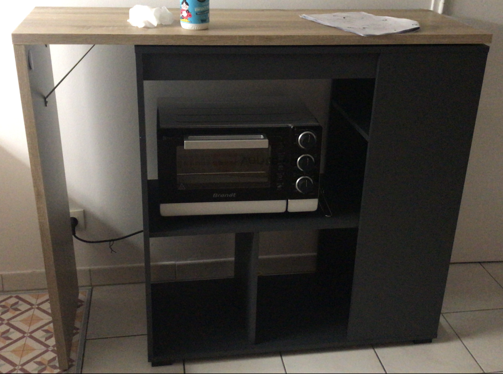 Meuble de bar pivotant avec rangements ? SATURNE Meubles