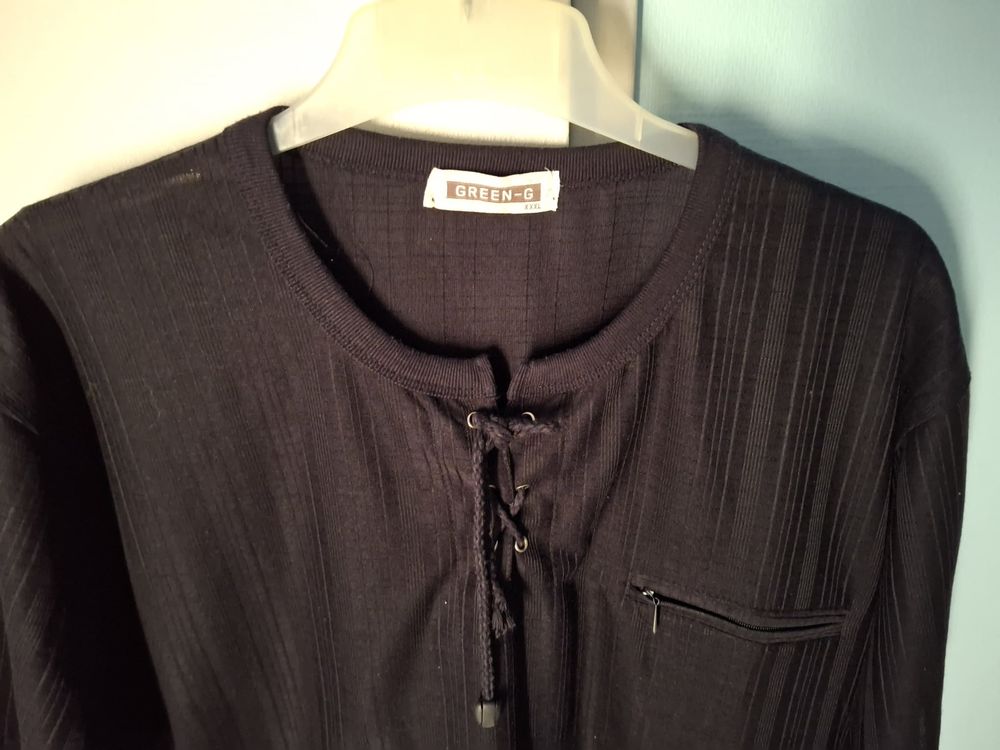 /blouse grande taille, XXXL, noir - Vêtements