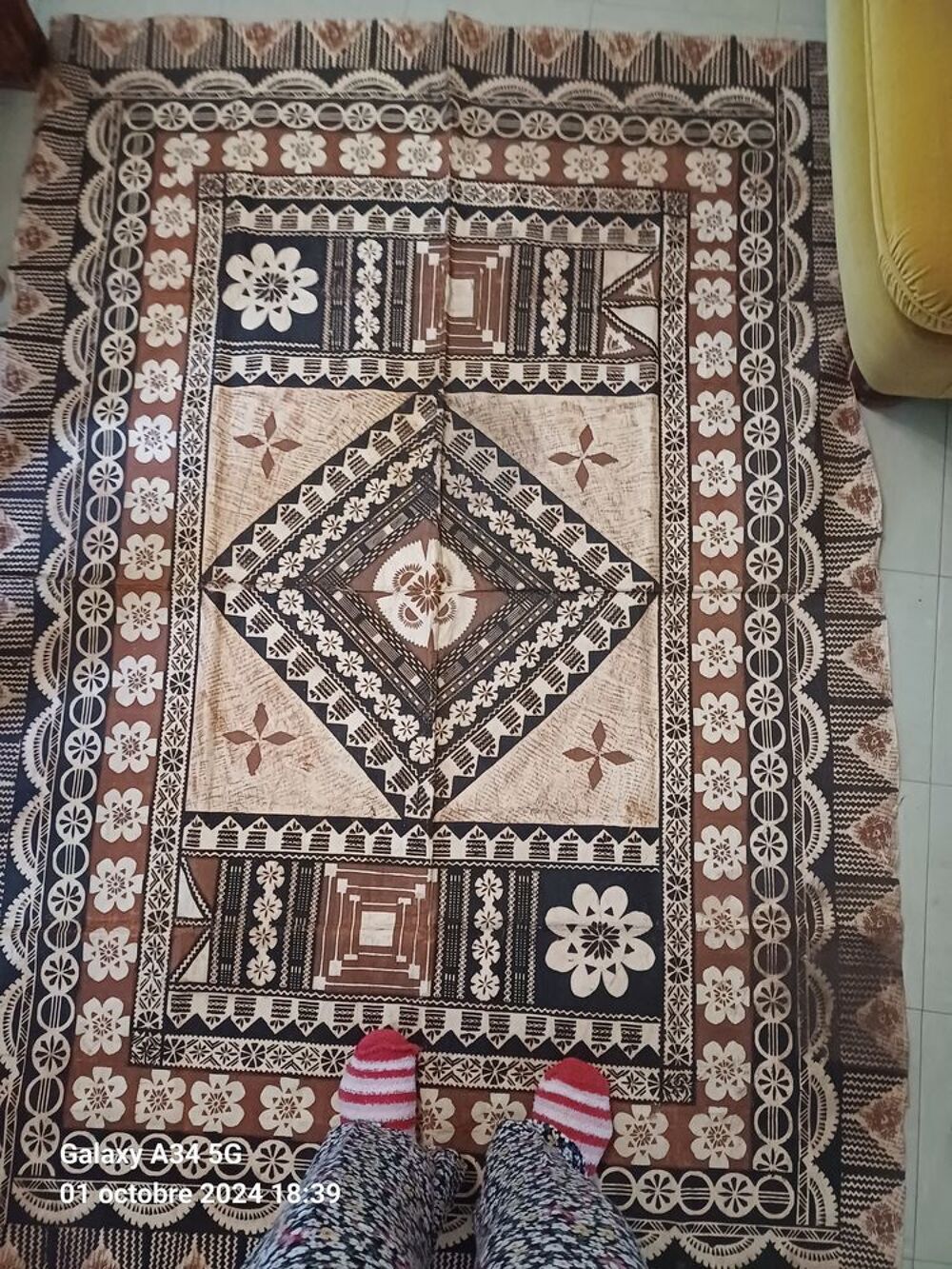  rare, tapa des Iles fidji en tr&eacute;s non etat 