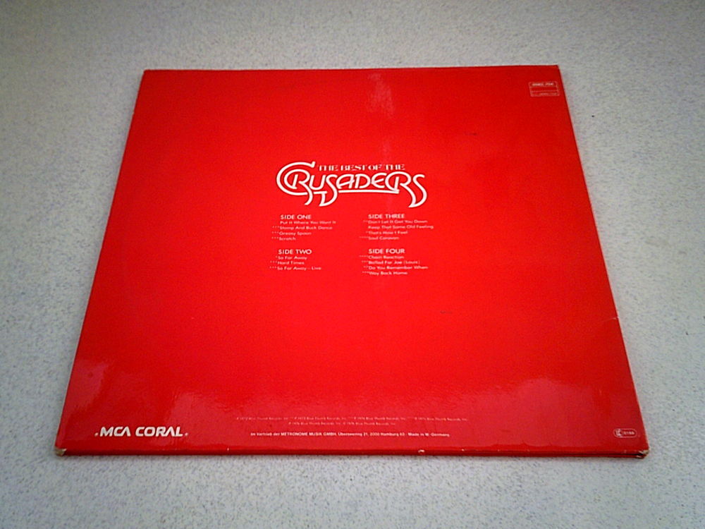 CRUSADERS - Album Vinyle 33 T - Pressage de 1976 GERMANY - CD et vinyles