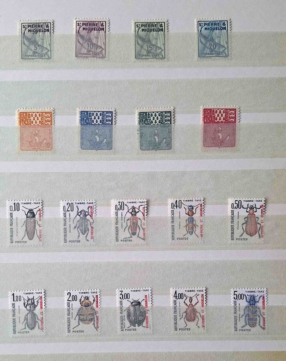 S&eacute;rie de timbres de collection de Saint-Pierre-et-Miquelon 