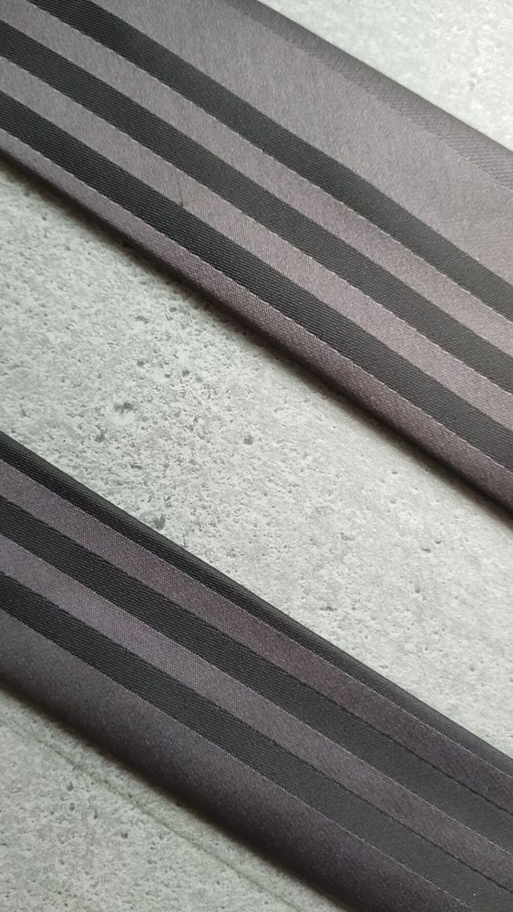 Cravate Brice - Gris Anthracite &agrave; Larges Rayures Gris Fonc&eacute; Vêtements