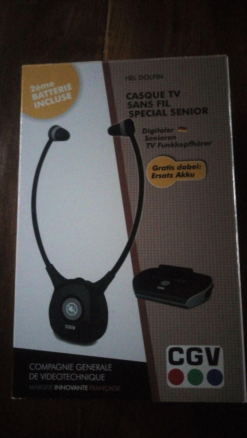 Casque TV sans fil sp&eacute;cial Senior CGV avec 2 batteries Audio et hifi