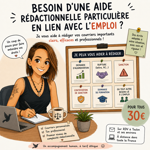 Besoin d'une aide r&eacute;dactionnelle en lien avec l'emploi 0 83430 Saint-mandrier-sur-mer