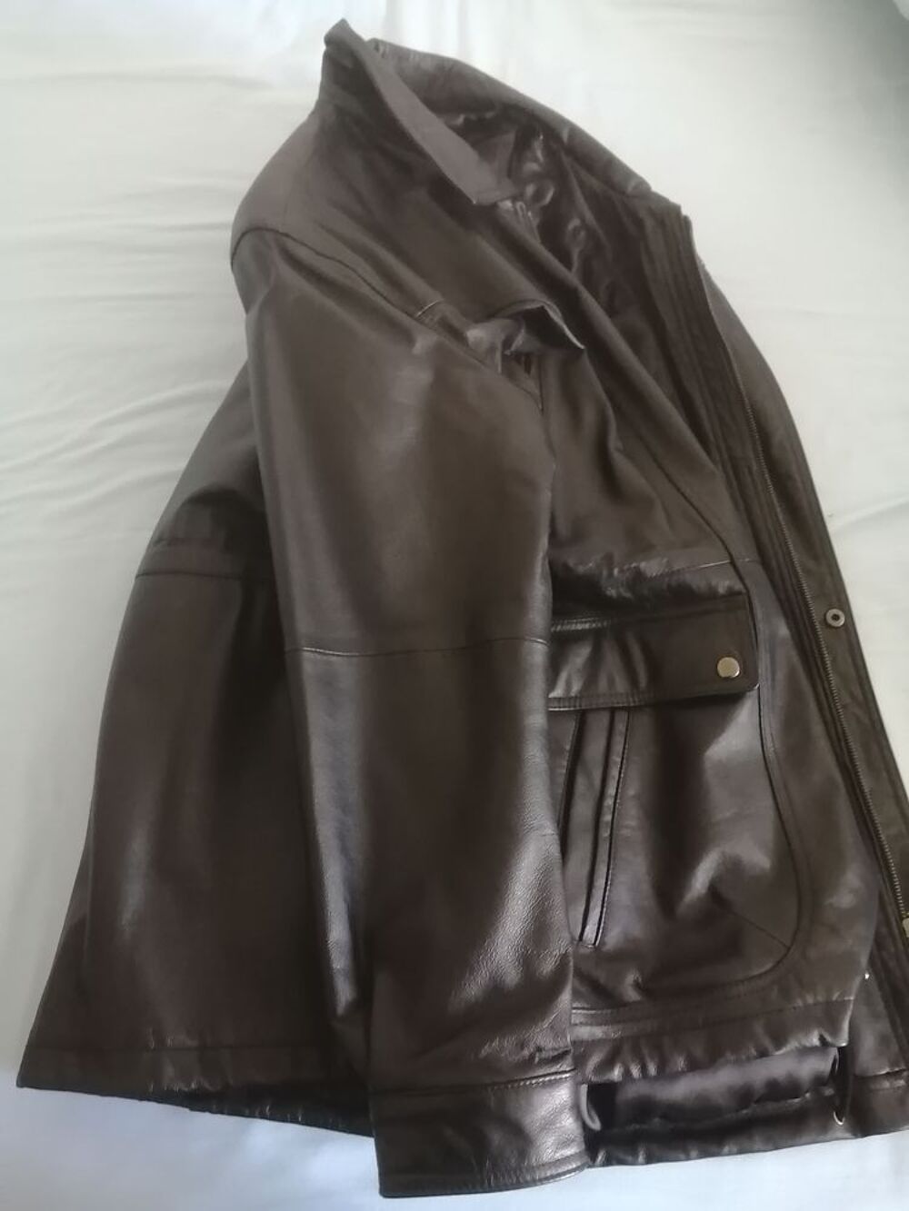 veste cuir homme taille 48 etat neuve Vêtements