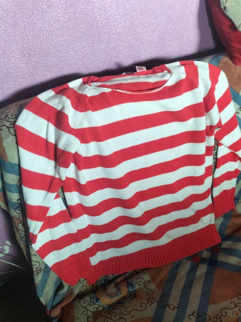Pull marin Coton la redoute taille 50-52 excellent &eacute;tat Vêtements
