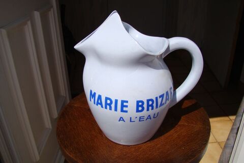 Ancien pichet de bistrot MARIE BRIZARD à l'eau années 1950  30 Gargenville (78)