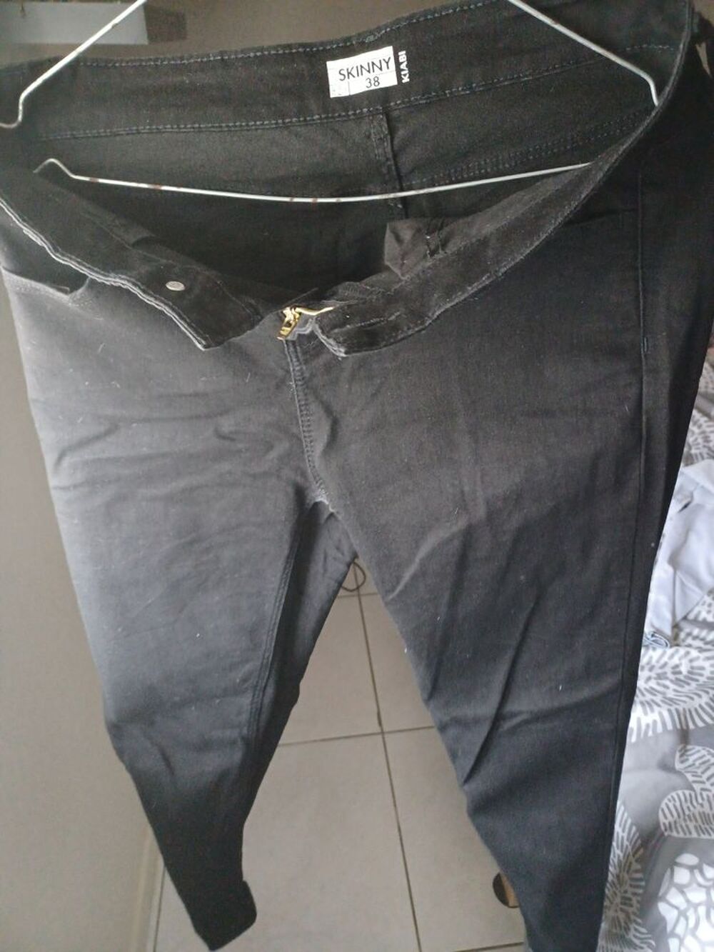 Pantalon en jean noir Vêtements