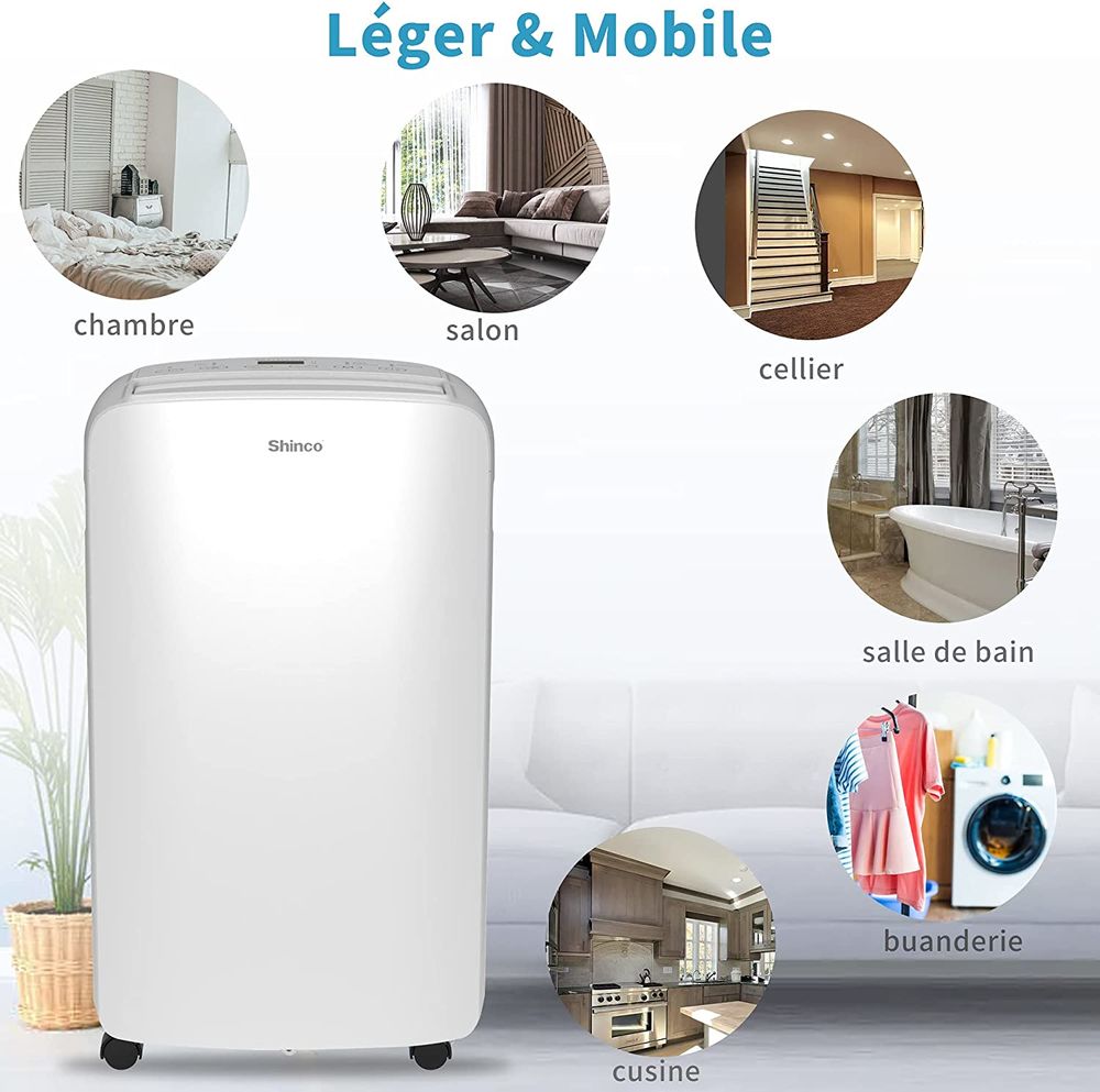 D&eacute;shumidificateur d'air, 10 L/24h, Portable Electroménager