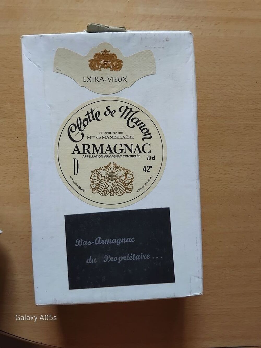 Bas Armagnac Clotte de Manon - Ancienne bouteille carton 