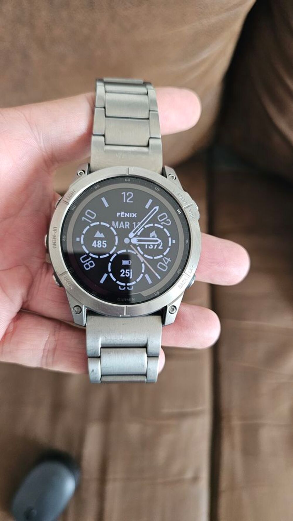 Garmin Fenix 7X Sapphire Solar titane Bijoux et montres
