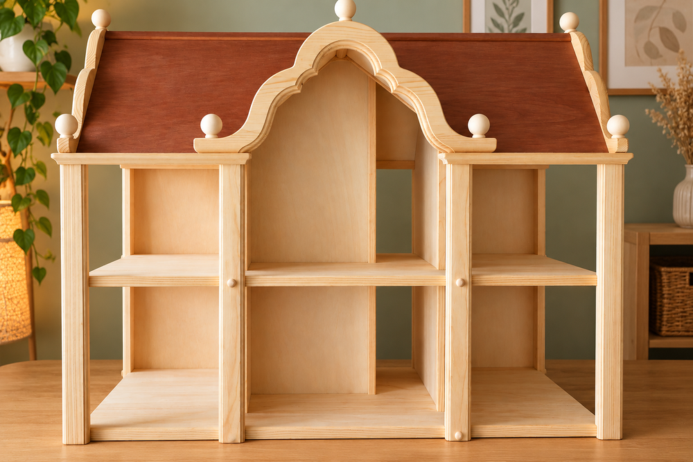 Grande maison de poup&eacute;e en bois massif ? &Eacute;tat neuf Jeux / jouets