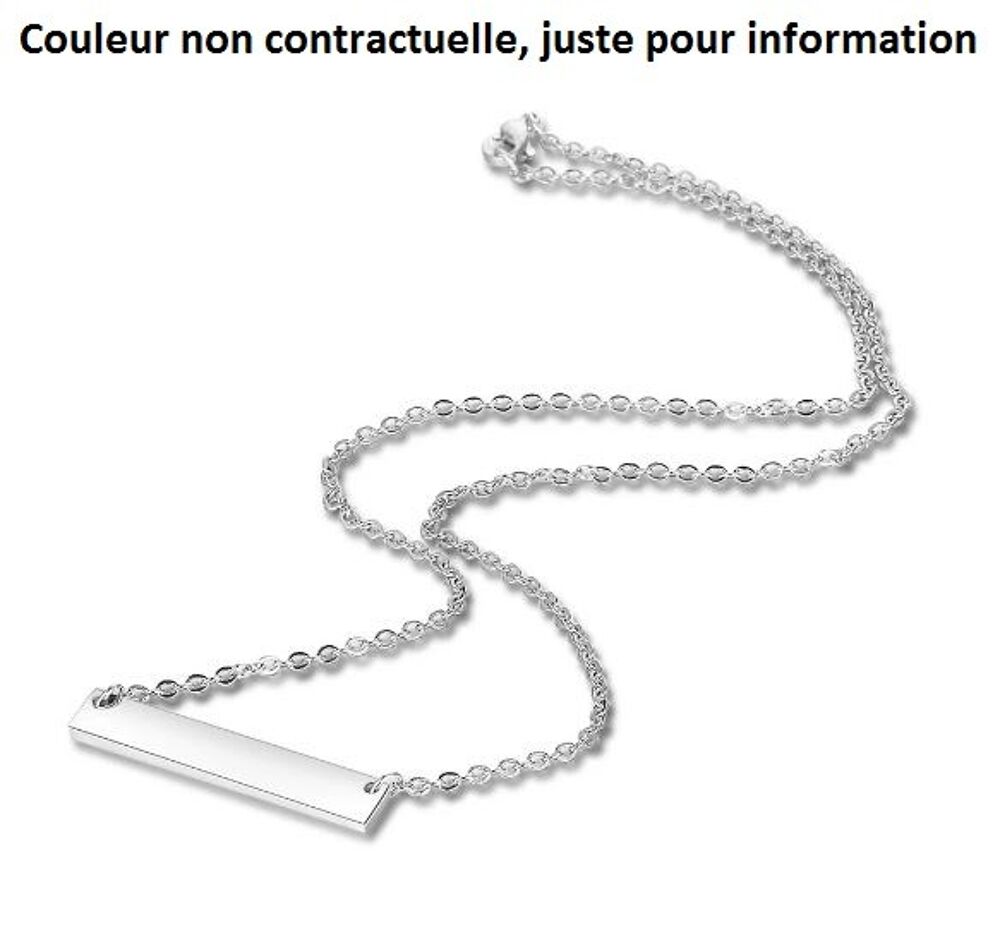 Collier hommage barre ID Johnny Hallyday Bijoux et montres