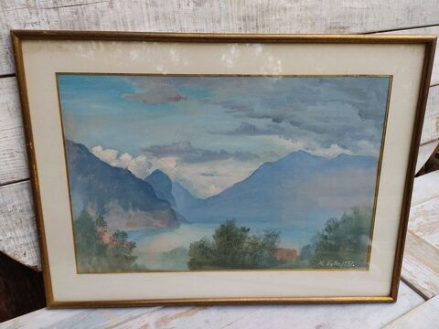 Tableau Paysage Montagne Neville Stephen Bulwer-Lytton 350 Loches (37)