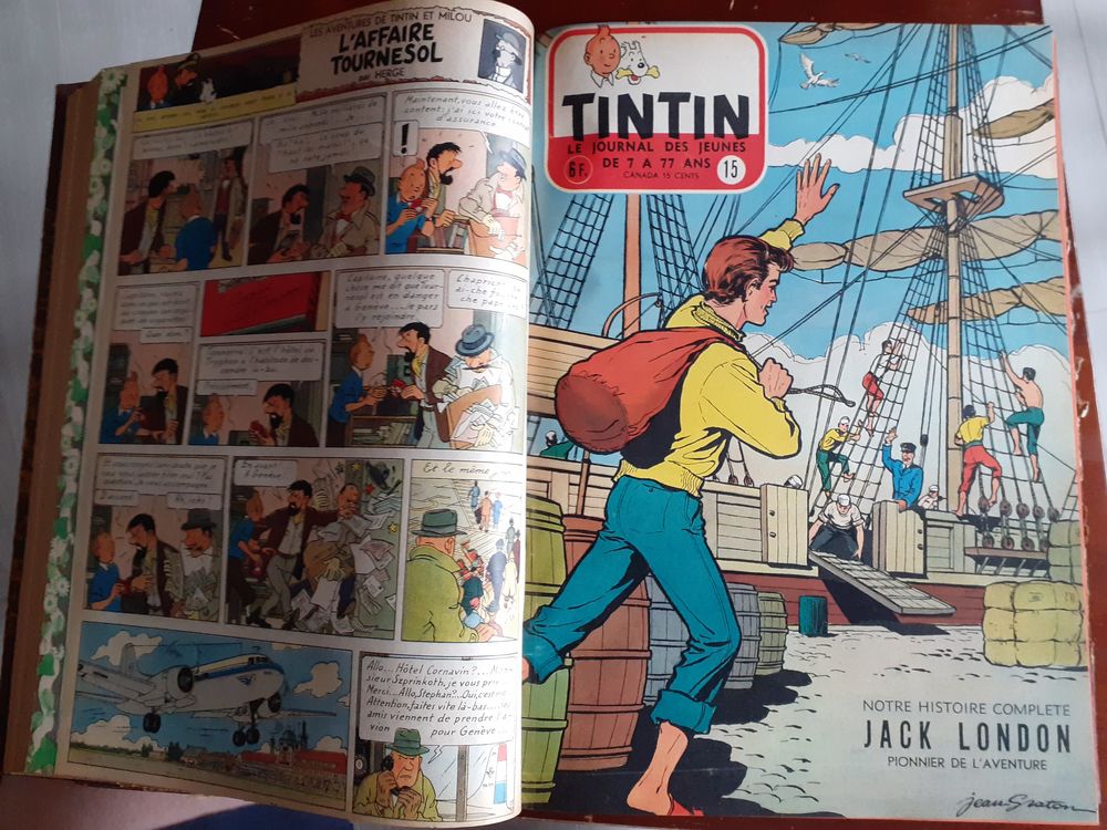 RELIURE JOURNAL DE TINTIN 1955 Livres et BD