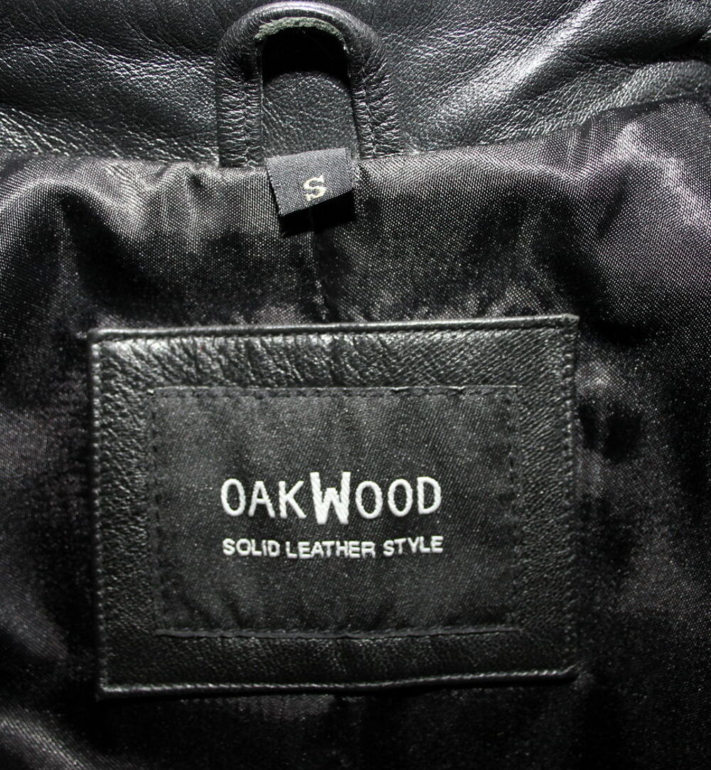 Manteau cuir noir OAKWOOD T.S ou T.48 Fr Vêtements