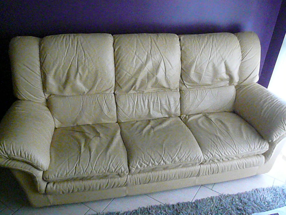 Canap&eacute; cuir + 2 fauteuils Meubles