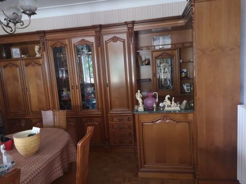 Living en merisier avec retour bar + table merisier 4 chaise 400 Bthines (86)
