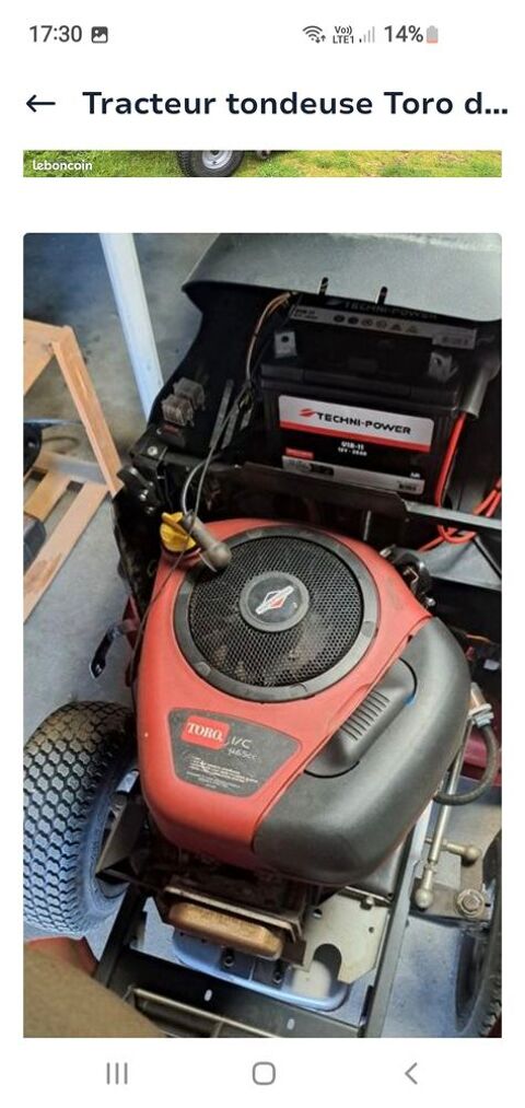 Tracteur tondeuse Toro dh 200 avec panier parfait etat 1700 Villebret (03)