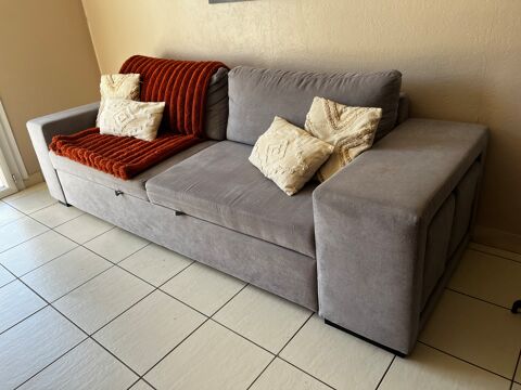 Canap convertible gris clair 350 Le May-sur-vre (49)