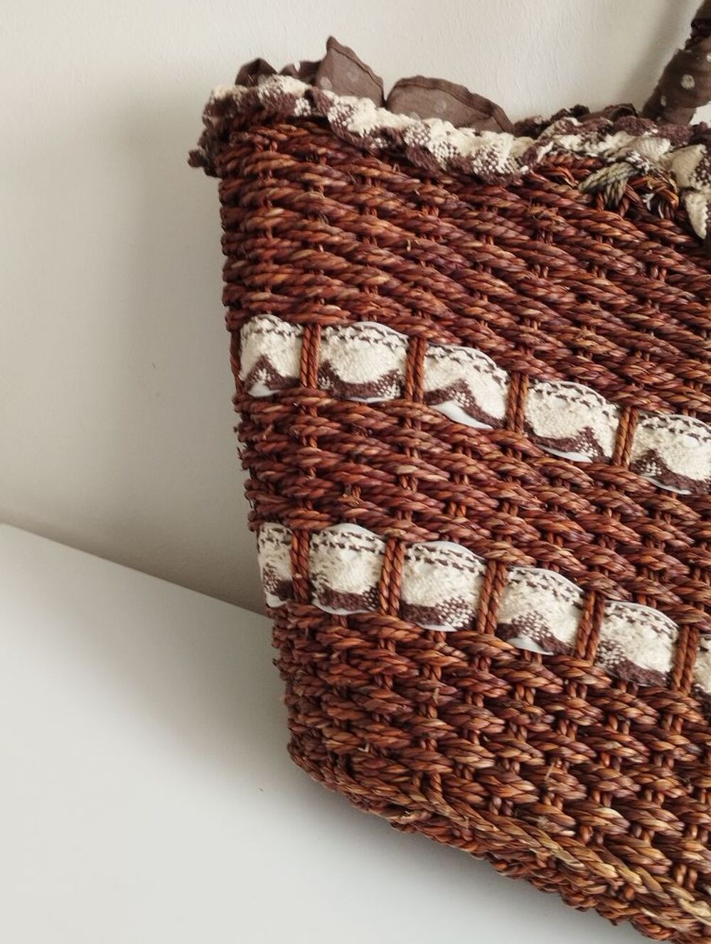 Panier/cabas marron printanier Maroquinerie