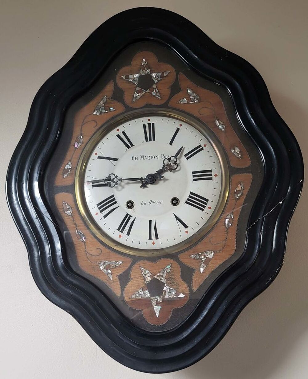 Horloge murale ?il de b?uf style Napol&eacute;on III Décoration