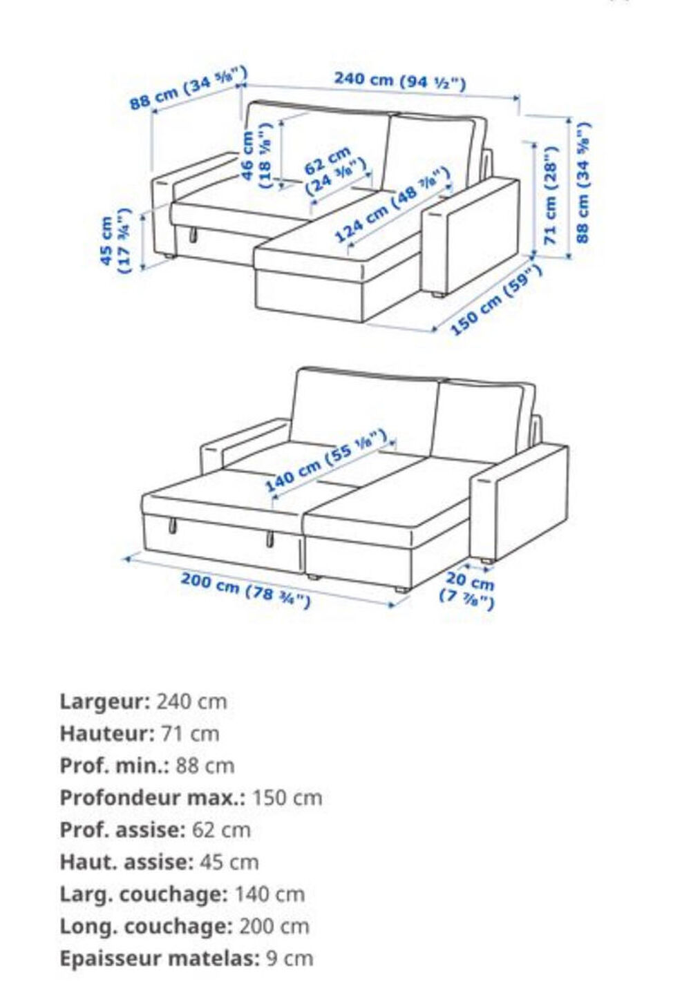 Canap&eacute; d?angle convertible Meubles