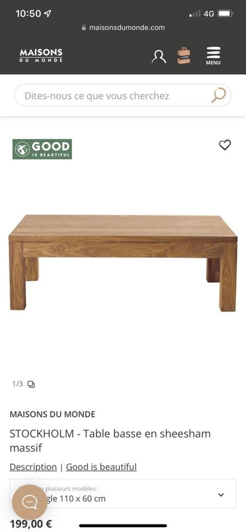 table basse Maisons Du Monde STOCKHOLM Meubles